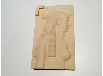 Vintage Plaster Plaque Of An Ancient Egyptian Woman