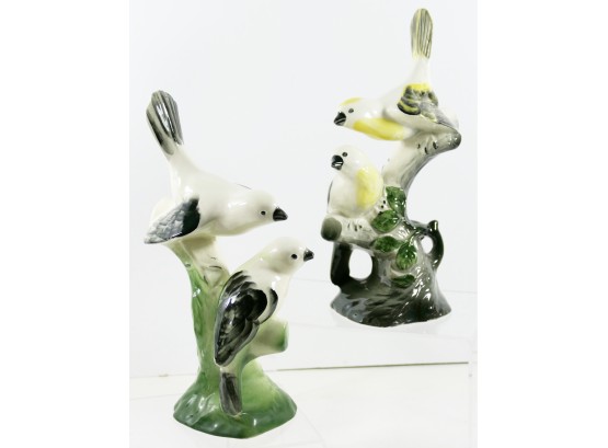 Pair Of Ceramic Bird Sculptures - Made In California