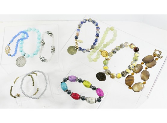 11 Beaded Bracelets - Beautiful Casual - Costume Jewelry