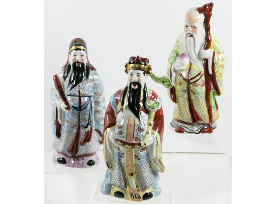 Three Chinese Wise Men - Ceramic Statues/Figurines