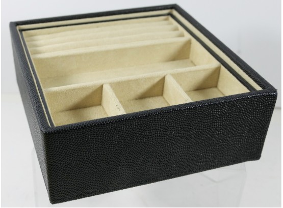 Jewelry Keeper Display Box With Under Tray Storage Space - Padded And Plush