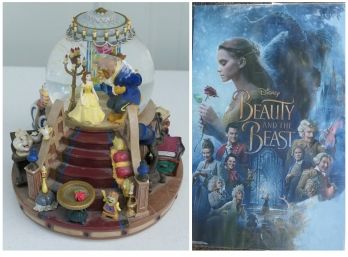 Beauty And The Beast Snow Globe - Electric And Windup - Sculptural