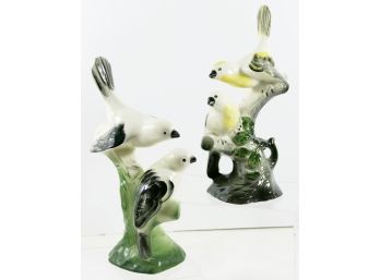 Pair Of Ceramic Bird Sculptures - Made In California