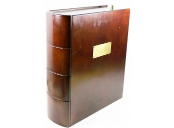 Cigar Humidor - 5 Drawer (4 On Front, On On Top) Wood With Brass Plaque