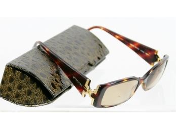 Bulgari - 473B Vintage Women's Sunglasses - Tortise Shell Diamond (Cubic Z I Believe) Accents & Case