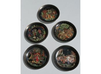 5 Russian Legends - Fairy Tales Collector Plates From 1989 - 7 1/2' Plates
