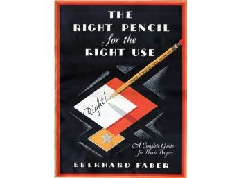 18' X 24' Eberhard Faber Poster - Featuring Art Deco Design - Pencil Writer Lover