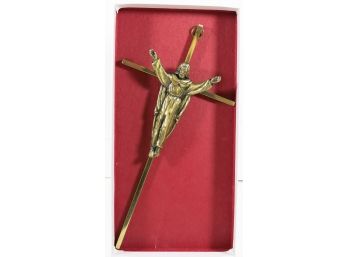 10' Brass Crucifix In Box
