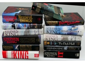 Stephen King Books - Lot Of 13 - 12 Hardcovers And 1 Paperback