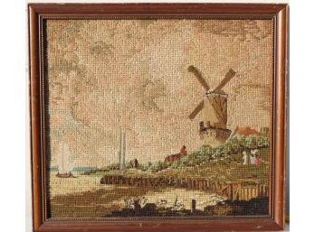 Framed Needlepoint - Handmade Windmill