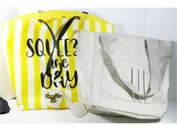 2 Pristine Tote Bags - Lemon Slice Tote & Thirty-One - Shopping Bags