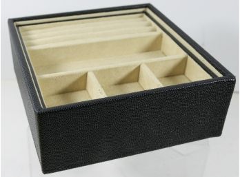 Jewelry Keeper Display Box With Under Tray Storage Space - Padded And Plush