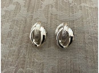 Napier Silvered Earrings