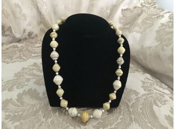 Beaded Earth Tone Necklace - Lot #23