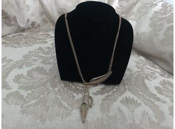 Bass Gold Tone Double Chain Necklace - Lot #27