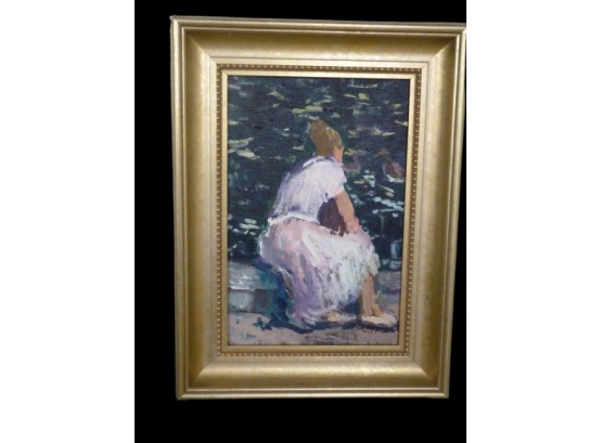 Signed Oil On Canvas Painting, Laurie Fox Pressemier