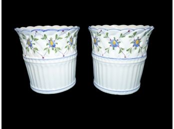 Lovely Pair Of  Ceramic Cache Pots