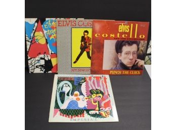 Collection Of  Vintage Elvis Costello Record Albums