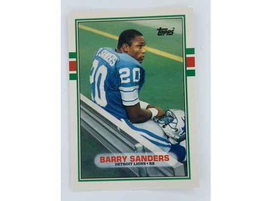 1989 Topps Traded Rookie Barry Sanders Vintage Collectible Card