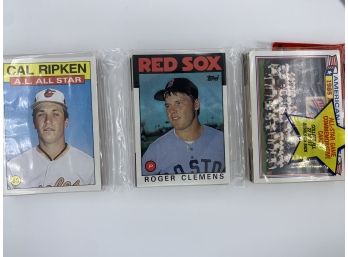 1986 Topps Baseball Rack Pack Clemens Ripken Vintage Collectible Card