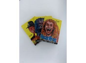 1985 Topps Fright Flicks 3 Pack Lot Vintage Collectible Card