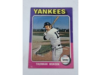 1975 Topps Thurman Munson Vintage Collectible Card