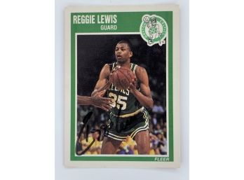 1989 Fleer Reggie Lewis Autograph Vintage Collectible Card