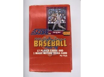 1988 Score Baseball Box Vintage Collectible Card