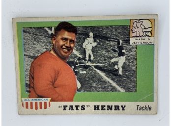 1955 Topps All American Fats Henry Vintage Collectible Card