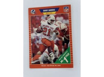 1989 Pro Set Barry Sanders Rookie Vintage Collectible Card