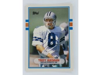 1989 Topps Traded Troy Aikman Rookie Vintage Collectible Card
