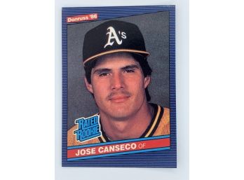 1986 Donruss Jose Conseco Rookie Vintage Collectible Card