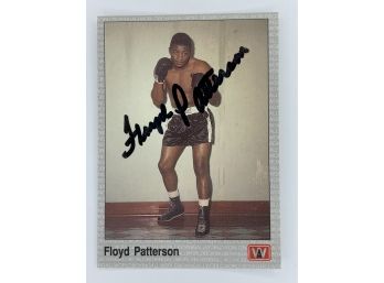 Floyd Patterson Autographed  Vintage Collectible Card