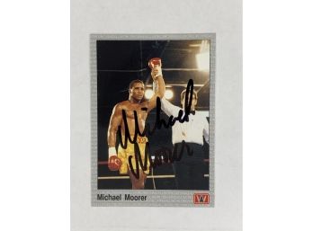 Michael Moorer Autographed Vintage Collectible Boxing Card