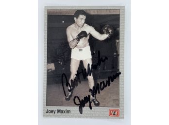 Joey Maxin Autograph Vintage Collectible Card