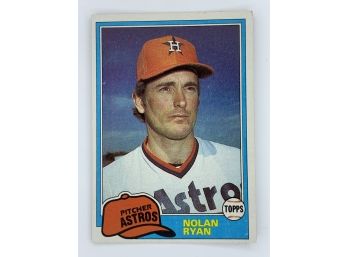 1981 Topps Nolan Ryan Vintage Collectible Card