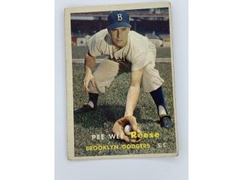 1957 Topps Pee Wee Reese Vintage Collectible Card