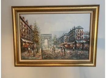 Henry Rogers Oil Painting Paris Street Scene