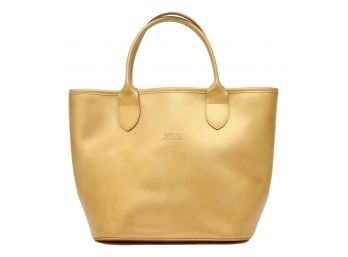 Longchamps Gold Top Handle Tote Bag