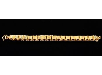 24 K Gold 1980-85's Triangulated Bracelet  Imported From Hong Kong 26g