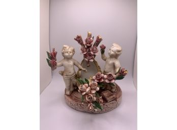Capodimonte Figural & Floral Porcelain Group