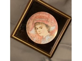 Custon Framed Edna Hibel Collectors Plate First Edition Commemorative Series 'A Tribute To All Children'