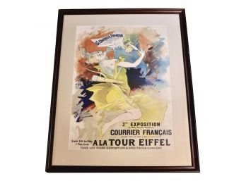 Courrier Francais, A La Tour Eiffel By Jules Cheret