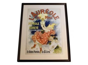 L'Aureole  Du Midi By Jules Cheret French Advertisement Art Framed