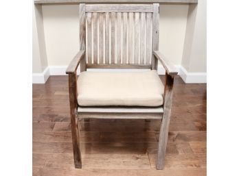 Barlow Tyrie  Monaco Teak Arm Chair With Cushion Premium Outdoor Funiture (Retail $925 Each)