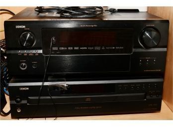 Set Of 3 Denon Receiver,  CD Changer And Video Player