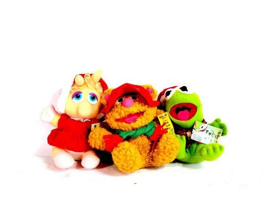 Vintage 1987 Jim Henson Christmas Muppet Babies- Stuffed Animals- McDonalds