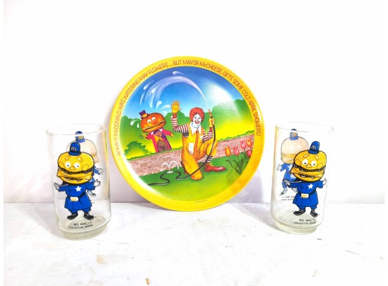 Vintage Ronald McDonald Plate And Cups