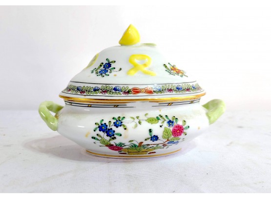 Herend Hvngary Hand Painted China- Lidded Dish