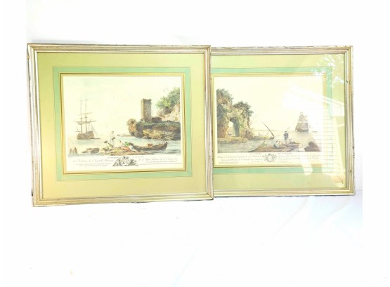 Pair Of French Coastal Prints